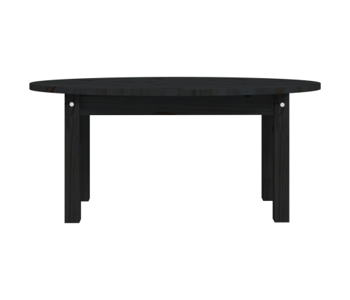 Mesa de centro de madera maciza de pino negro 80x40x35 cm