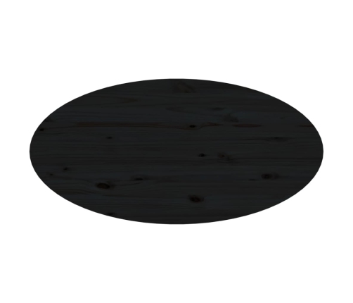 Mesa de centro de madera maciza de pino negro 80x40x35 cm