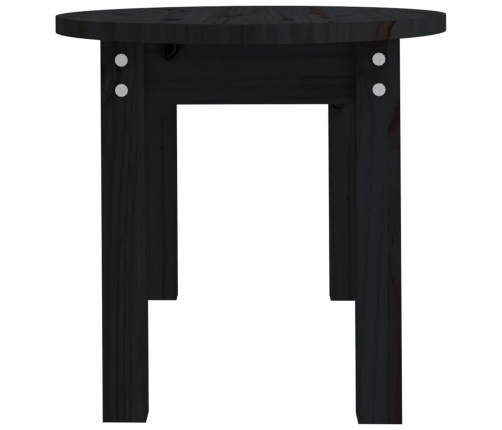 Mesa de centro de madera maciza de pino negro 80x40x35 cm