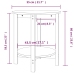 Mesa de centro de madera maciza de pino Ø55x60 cm