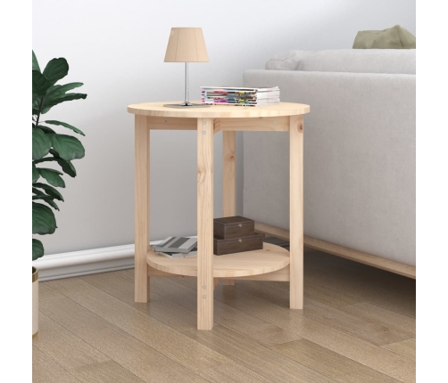 Mesa de centro de madera maciza de pino Ø55x60 cm