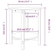 Mesa de centro de madera maciza de pino blanco Ø55x60 cm