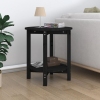 Mesa de centro de madera maciza de pino negro Ø55x60 cm