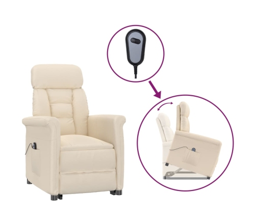 Sillón reclinable eléctrico microfibra beige