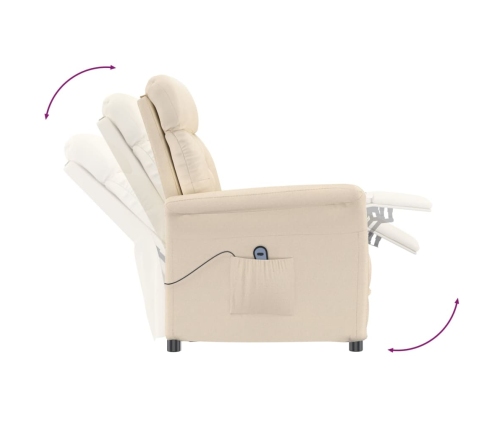 Sillón reclinable eléctrico microfibra beige