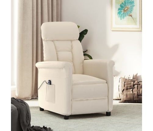 Sillón reclinable eléctrico microfibra beige