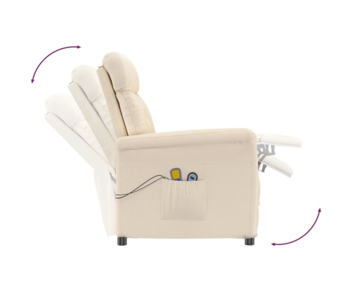 Sillón de masaje eléctrico microfibra beige