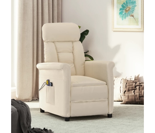 Sillón de masaje eléctrico microfibra beige