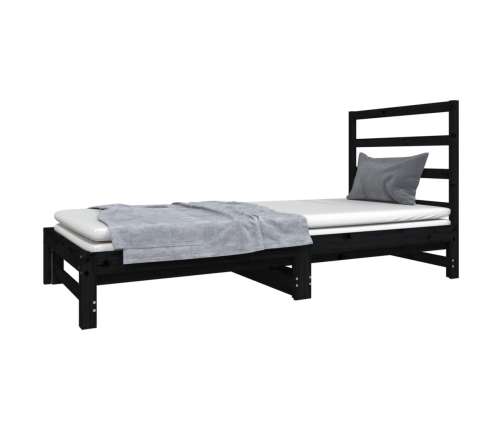 Sofá cama extraíble sin colchón negro 2x(90x190) cm