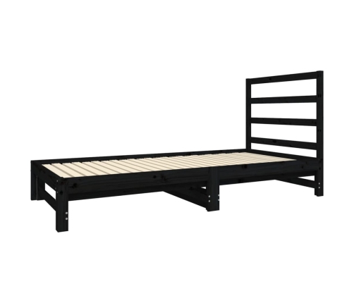 Sofá cama extraíble sin colchón negro 2x(90x190) cm