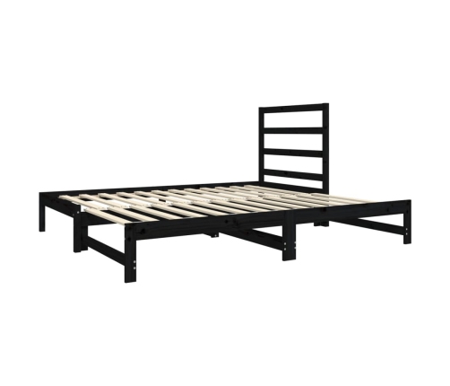 Sofá cama extraíble sin colchón negro 2x(90x190) cm