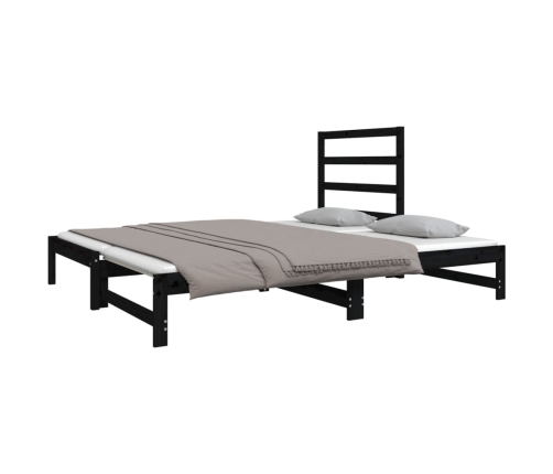 Sofá cama extraíble sin colchón negro 2x(90x190) cm