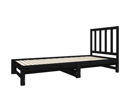 Sofá cama extraíble sin colchón negro 2x(90x190) cm