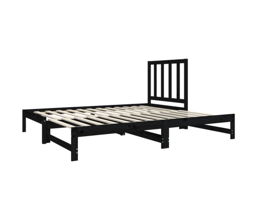 Sofá cama extraíble sin colchón negro 2x(90x190) cm