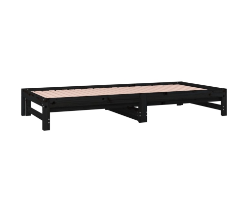 Sofá cama extraíble sin colchón negro 2x(90x190) cm