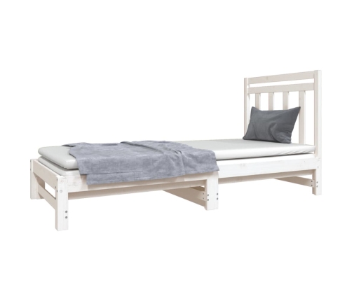 Sofá cama extraíble sin colchón blanco 2x(90x190) cm