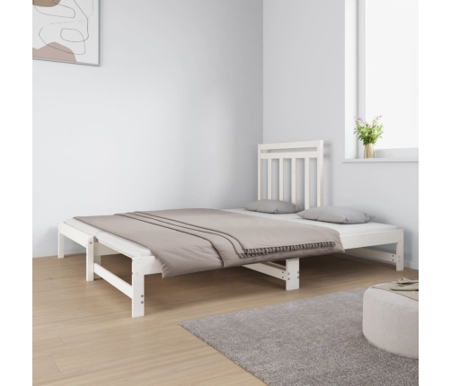 Sofá cama extraíble sin colchón blanco 2x(90x190) cm