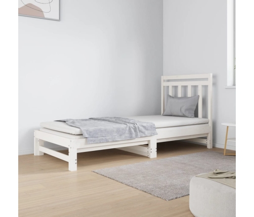 Sofá cama extraíble sin colchón blanco 2x(90x190) cm