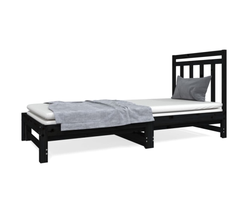 Sofá cama extraíble sin colchón negro 2x(90x190) cm