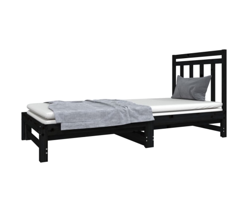 Sofá cama extraíble sin colchón negro 2x(90x190) cm