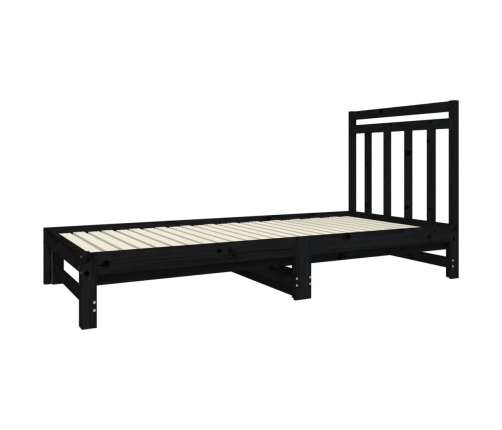 Sofá cama extraíble sin colchón negro 2x(90x190) cm