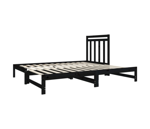 Sofá cama extraíble sin colchón negro 2x(90x190) cm