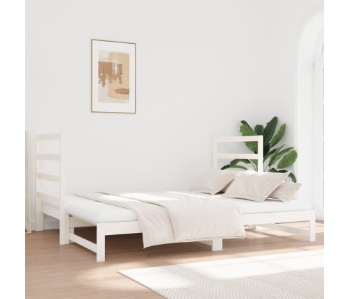 Sofá cama extraíble sin colchón blanco 2x(90x190) cm