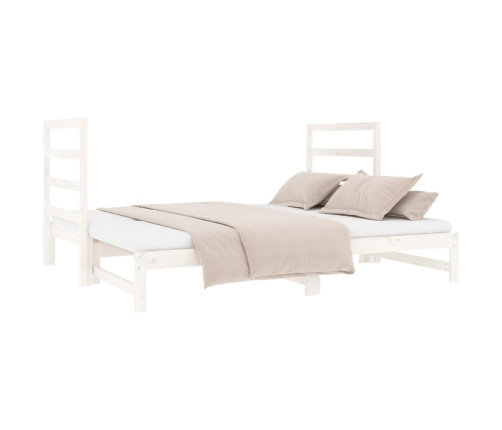 Sofá cama extraíble sin colchón blanco 2x(90x190) cm