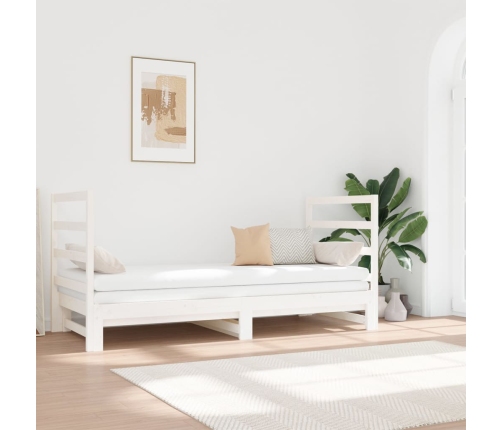 Sofá cama extraíble sin colchón blanco 2x(90x190) cm