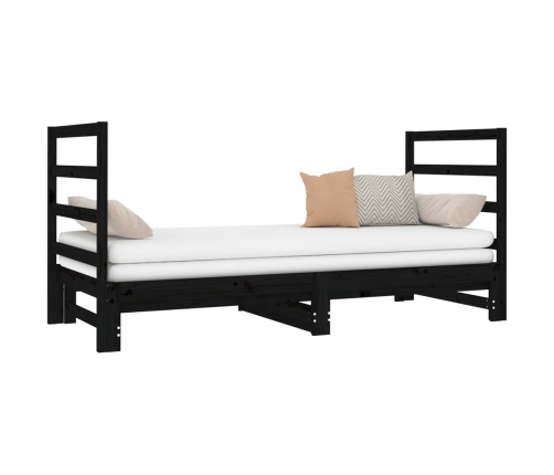 Sofá cama extraíble sin colchón negro 2x(90x190) cm