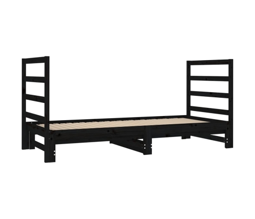 Sofá cama extraíble sin colchón negro 2x(90x190) cm