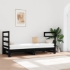 Sofá cama extraíble sin colchón negro 2x(90x190) cm