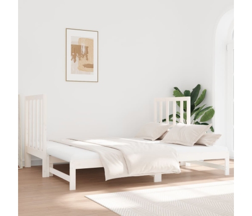 Sofá cama extraíble sin colchón blanco 2x(90x190) cm