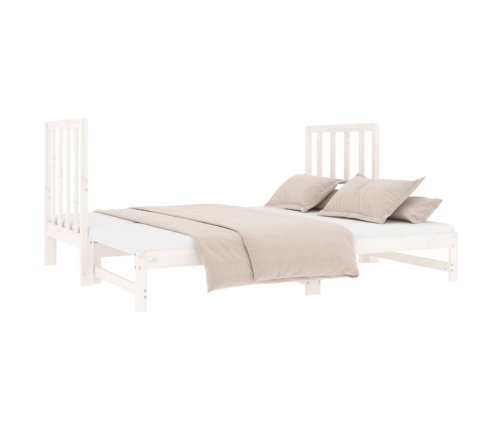 Sofá cama extraíble sin colchón blanco 2x(90x190) cm