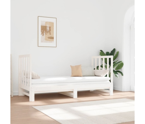 Sofá cama extraíble sin colchón blanco 2x(90x190) cm