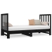 Sofá cama extraíble sin colchón negro 2x(90x190) cm