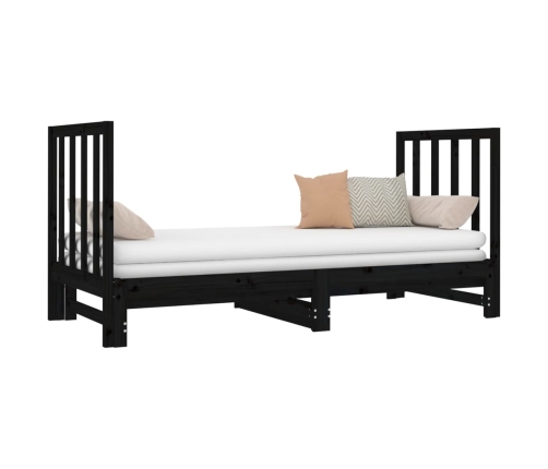 Sofá cama extraíble sin colchón negro 2x(90x190) cm