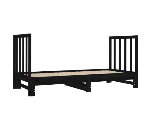 Sofá cama extraíble sin colchón negro 2x(90x190) cm