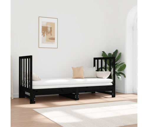 Sofá cama extraíble sin colchón negro 2x(90x190) cm