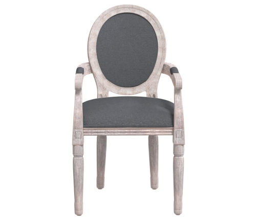 Silla de comedor tela gris oscuro 54x56x96,5 cm