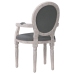 Silla de comedor tela gris oscuro 54x56x96,5 cm