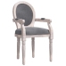 Silla de comedor terciopelo gris oscuro 54x56x96,5