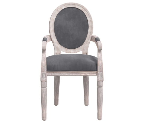 Silla de comedor terciopelo gris oscuro 54x56x96,5