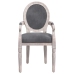 Silla de comedor terciopelo gris oscuro 54x56x96,5