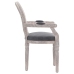 Silla de comedor terciopelo gris oscuro 54x56x96,5