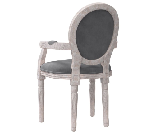 Silla de comedor terciopelo gris oscuro 54x56x96,5