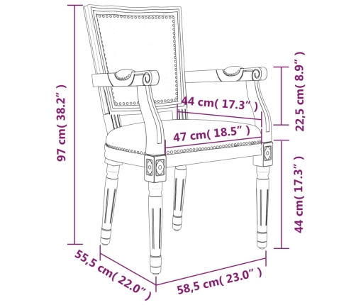 Silla de comedor de lino