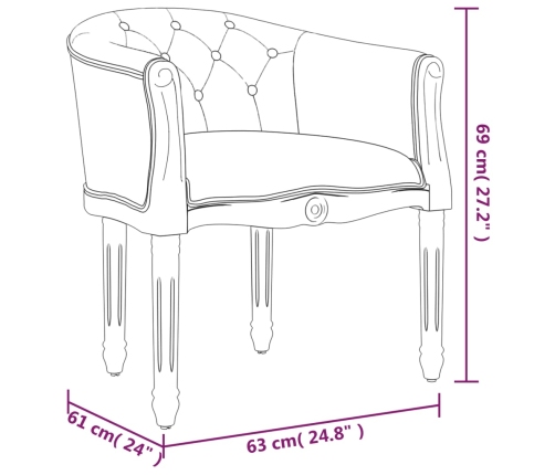 Silla de comedor tela gris oscuro