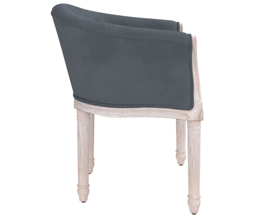 Silla de comedor terciopelo gris oscuro