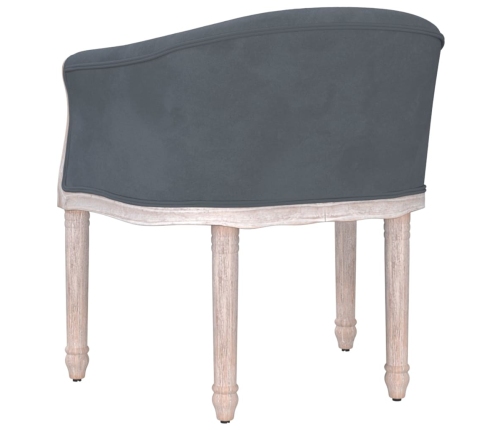 Silla de comedor terciopelo gris oscuro